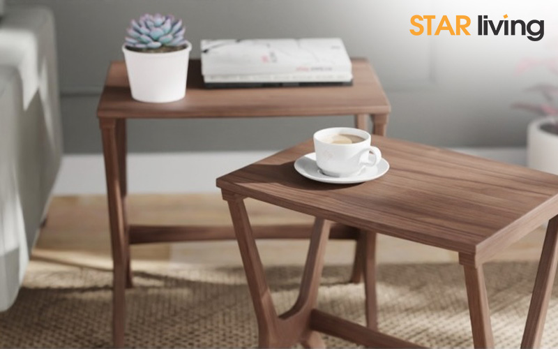 LN Home: Mid Century Star Nest of 3 Tables